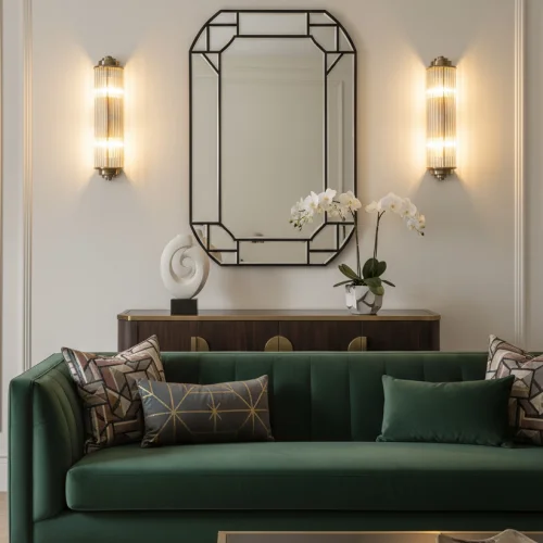 Бра Verdon CL448011 Citilux прозрачный на 2 лампы, основание хром в стиле классический современный фото 4