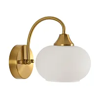 Бра Larina 8323/1W Lumion белый на 1 лампу, основание латунь в стиле классический Бра Larina 8323/1W Lumion белый на 1 лампу, основание латунь в стиле классический