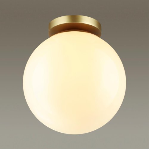Светильник потолочный Bosco 4248/1C Odeon Light белый 1 лампа, основание золотое в стиле хай-тек  фото 6