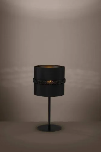 Настольная лампа Paraguaio 390035 Eglo чёрная 1 лампа, основание чёрное металл в стиле современный  фото 2