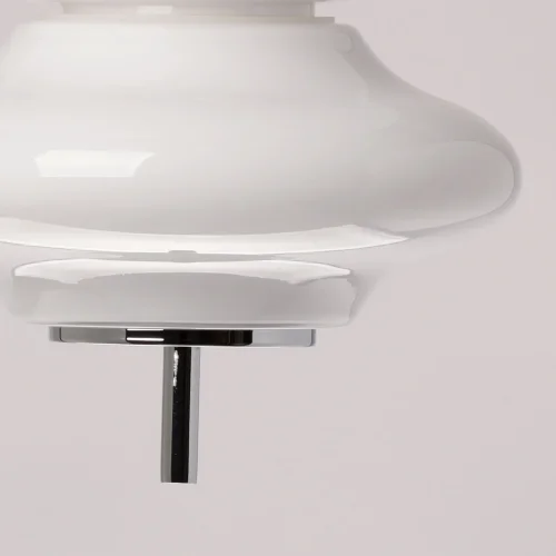 Светильник подвесной LED Ауксис 722012701 DeMarkt белый 1 лампа, основание хром в стиле современный хай-тек  фото 6