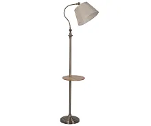 Торшер со столиком Гавана 07037 Kink Light со столиком бежевый 1 лампа, основание бронзовое в стиле кантри 10086 лофт
