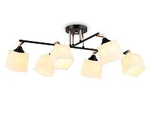 Люстра потолочная TR303089 Ambrella light белая на 6 ламп, основание чёрное в стиле современный 