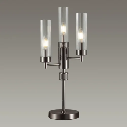 Настольная лампа Kamilla 5275/3T Lumion прозрачная 3 лампы, основание чёрное металл в стиле классический  фото 3