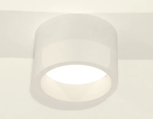 Светильник накладной XS8101015 Ambrella light белый 1 лампа, основание белое в стиле хай-тек круглый фото 2