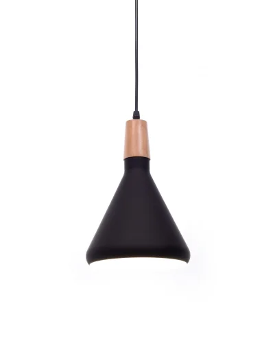Светильник подвесной Bafido LDP 7754-A BK Lumina Deco чёрный 1 лампа, основание чёрное в стиле современный минимализм 