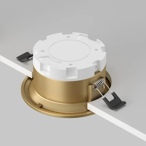 Светильник точечный Slim DL027-GX53-MG Maytoni матовый золото на 1 лампу, основание матовое золото в стиле современный круглый фото 6 Светильник точечный Slim DL027-GX53-MG Maytoni матовый золото на 1 лампу, основание матовое золото в стиле современный круглый фото 6