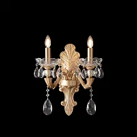 Бра ELIZABETH AP2 BRASS Crystal Lux без плафона на 2 лампы, основание прозрачное латунь в стиле классический Бра ELIZABETH AP2 BRASS Crystal Lux без плафона на 2 лампы, основание прозрачное латунь в стиле классический