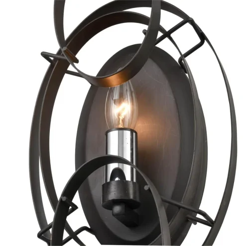 Бра лофт Electra VL6146W01 Vele Luce коричневый чёрный на 1 лампа, основание чёрное коричневое в стиле лофт  фото 3