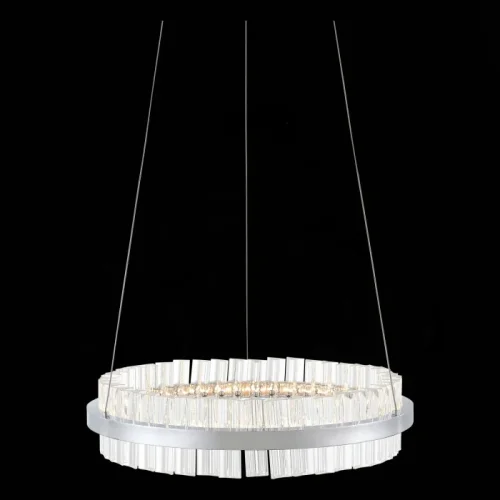 Светильник подвесной LED Cherio SL383.103.01 ST-Luce прозрачный на 1 лампу, основание хром в стиле современный фото 4