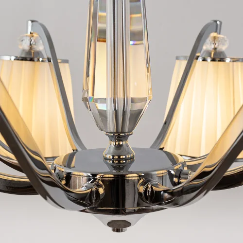 Люстра потолочная Talitha A4047PL-8CC Arte Lamp белая на 8 ламп, основание хром в стиле современный  фото 4