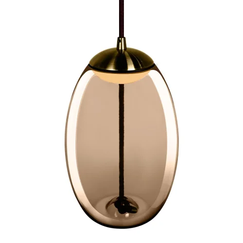Светильник подвесной LED Knot 8135-A mini LOFT IT янтарный коричневый 1 лампа, основание латунь в стиле модерн  фото 5