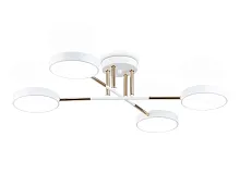 Люстра потолочная LED FL516331 Ambrella light белая на 1 лампу, основание белое в стиле хай-тек 