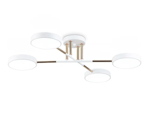 Люстра потолочная LED FL516331 Ambrella light белая на 1 лампу, основание белое в стиле хай-тек 