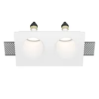 Светильник точечный Gyps DL002-1-02-W Maytoni белый 2 лампы, основание белое в стиле модерн 