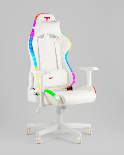 Кресло спортивное TopChairs GMM-080, белый УТ000039640 Stool Group, белый/экокожа, ножки/полимер/белый, размеры - *1330***740*680
