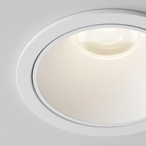 Светильник точечный LED Alfa LED DL043-01-10W4K-RD-W-1 Maytoni белый на 1 лампу, основание белое в стиле современный хай-тек круглый фото 6