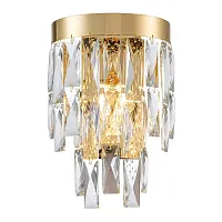 Бра Anna V000383 Indigo прозрачный 2 лампы, основание золотое в стиле классический 