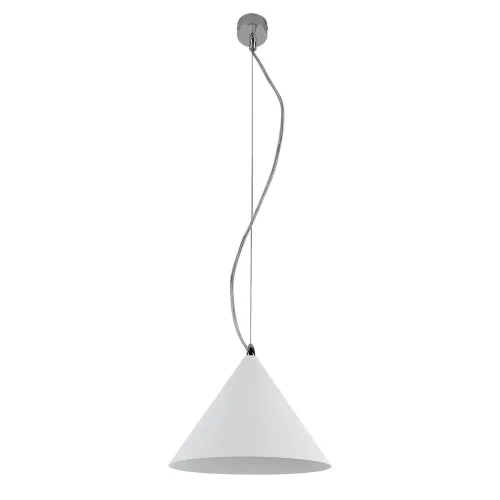 Светильник подвесной Robin LH032060 LightHall белый на 1 лампу, основание хром в стиле современный Светильник подвесной Robin LH032060 LightHall белый на 1 лампу, основание хром в стиле современный