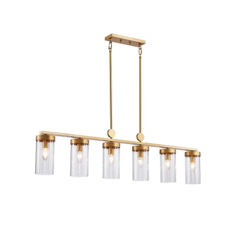 Светильник подвесной Radiales 3099-6U Favourite прозрачный 6 ламп, основание золотое в стиле классический 