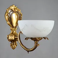 Бра  MERIDA 0848/1 AB AMBIENTE by BRIZZI белый 1 лампа, основание бронзовое в стиле классика 