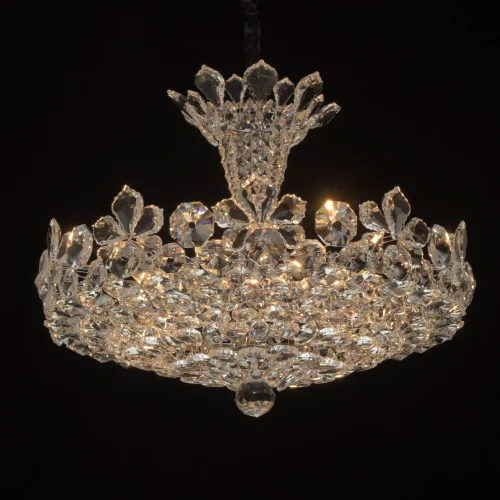 Люстра подвесная Лаура 345010814 MW-Light прозрачная на 14 ламп, основание хром в стиле классический фото 2