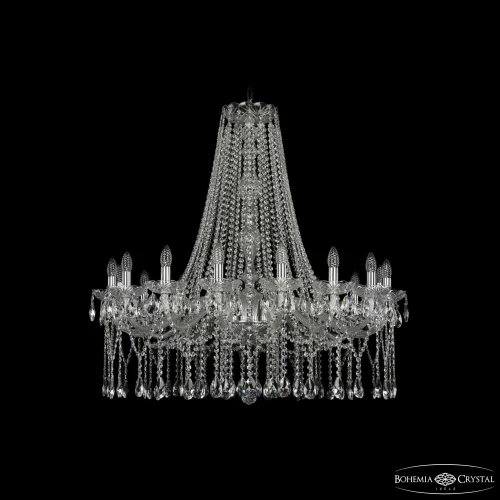 Люстра подвесная 1413/16/360/h-100 Ni Bohemia Ivele Crystal без плафона на 16 ламп, основание никель в стиле классический sp