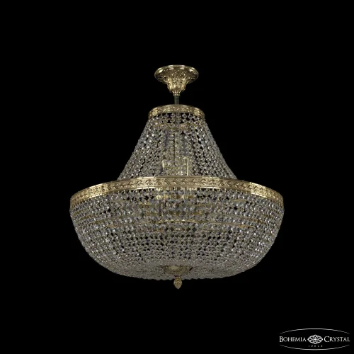 Люстра подвесная 19051/H1/55IV G C1 Bohemia Ivele Crystal прозрачная на 12 ламп, основание золотое в стиле классика sp