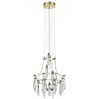 Светильник подвесной LED Flamenco 7000/35L Odeon Light золотой на 1 лампу, основание золотое в стиле классический 
