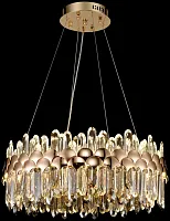 Люстра подвесная LED с пультом Debora WE104.02.303 Wertmark прозрачная на 1 лампа, основание золотое в стиле современный с пультом