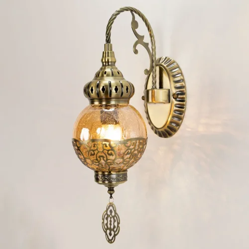Бра Каир CL419313 Citilux янтарный на 1 лампа, основание бронзовое в стиле восточный  фото 2