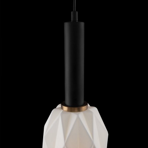 Светильник подвесной Delta Market FR9001PL-01B Freya белый 1 лампа, основание чёрное в стиле современный  фото 5