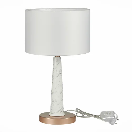 Настольная лампа Vellino SL1163.204.01 ST-Luce белая 1 лампа, основание матовое золото металл керамика в стиле современный  фото 2