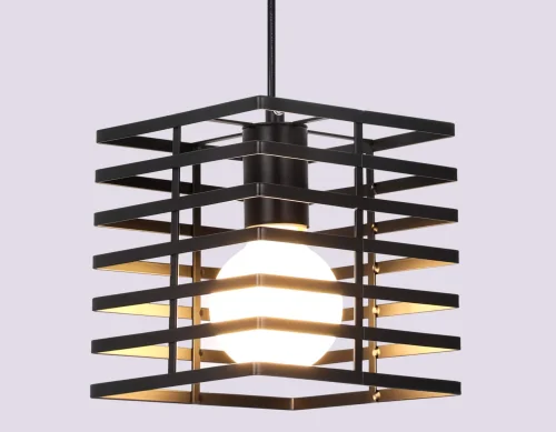 Светильник подвесной TR8411 Ambrella light чёрный на 1 лампу, основание чёрное в стиле лофт 