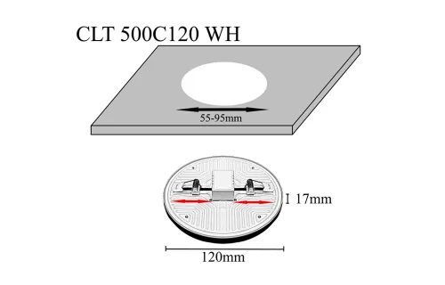 Светильник точечный LED CLT 500C120 WH 3000K Crystal Lux белый на 1 , основание белое в стиле современный фото 2
