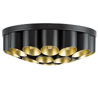 Люстра потолочная Siena 720227 Lightstar чёрная на 22 лампы, основание чёрное в стиле современный арт-деко 