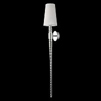 Бра LUMINOUS AP1 CHROME Crystal Lux белый на 1 лампу, основание хром в стиле классический 