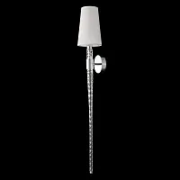 Бра LUMINOUS AP1 CHROME Crystal Lux белый на 1 лампу, основание хром в стиле классический Бра LUMINOUS AP1 CHROME Crystal Lux белый на 1 лампу, основание хром в стиле классический