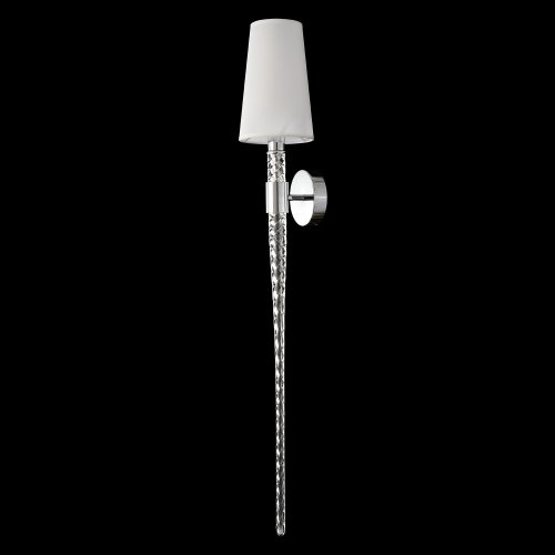Бра LUMINOUS AP1 CHROME Crystal Lux белый на 1 лампу, основание хром в стиле классический 