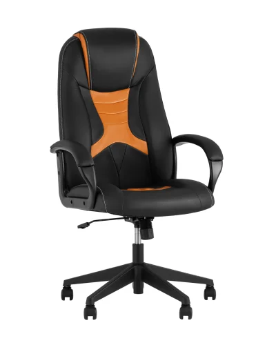 Кресло игровое TopChairs ST-CYBER 8 черный/оранжевый эко.кожа крестовина пластик УТ000035041 Stool Group, оранжевый/экокожа, ножки/металл/чёрный, размеры - ****655*770