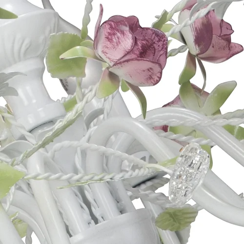 Люстра подвесная V1276/8 Vitaluce без плафона на 8 ламп, основание белое в стиле флористика фото 2 Люстра подвесная V1276/8 Vitaluce без плафона на 8 ламп, основание белое в стиле флористика фото 2