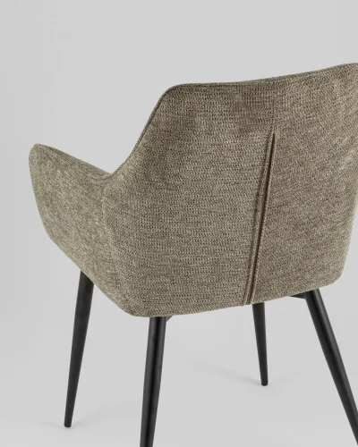Стул обеденный Lynet, серо-зеленый УТ000039282 Stool Group, зелёный/рогожка, ножки/металл/чёрный, размеры - ***** фото 6