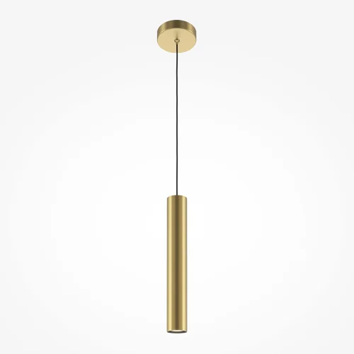 Светильник подвесной Pro Focus MOD161PL-01G1 Maytoni золотой 1 лампа, основание золотое в стиле современный трубочки