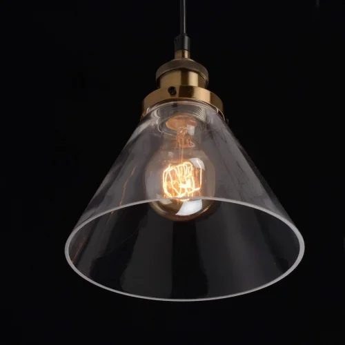Светильник подвесной лофт Фьюжн 392017805 MW-Light прозрачный на 5 ламп, основание чёрное в стиле лофт spider паук фото 4