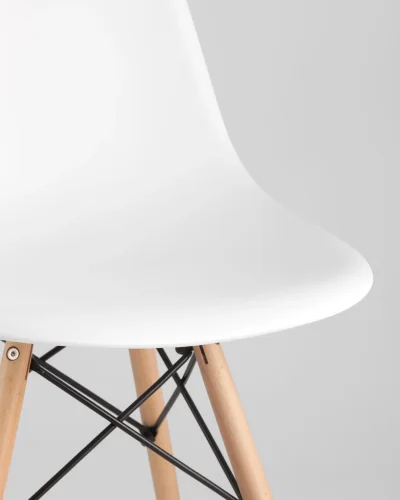 Стул EAMES, белый 4шт. (набор) УТ000036422 Stool Group, /, ножки/массив бука/бежевый, размеры - *815***460*530 фото 12