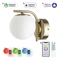 Бра LED Адам смарт CL228B313 Citilux белый на 1 лампу, основание бронзовое в стиле современный шар