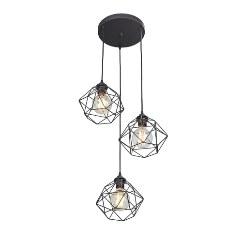 Светильник подвесной V4258-1/3S Vitaluce без плафона на 3 лампы, основание чёрное в стиле лофт фото 3 Светильник подвесной V4258-1/3S Vitaluce без плафона на 3 лампы, основание чёрное в стиле лофт фото 3