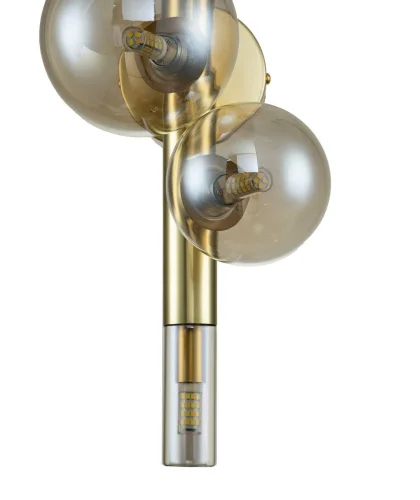 Бра Canto V000249 Indigo янтарный на 5 ламп, основание золотое в стиле современный  фото 2