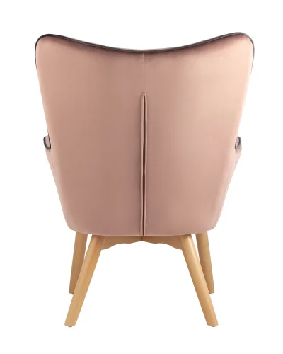 Кресло Манго, велюр, розовый УТ000034978 Stool Group, розовый/велюр, ножки/дерево/коричневый, размеры - ****710*820мм фото 5
