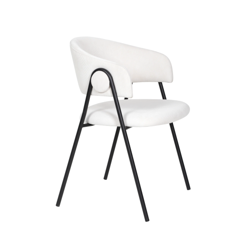 Стул Колин, молочный УТ000040179 Stool Group, молочный/велюр, ножки/металл/чёрный, размеры - *790****